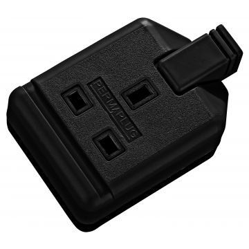 1 Socket 13 Amp H/D Trailing Socket Black
