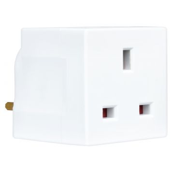 2 Socket Unfused Multisocket Adaptor