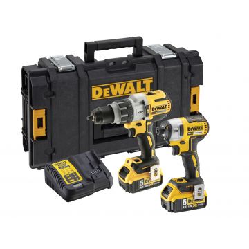 Dewalt 18v B/L H/Drill & Imp Driver Kit 2 x 5ah
