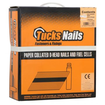 Tucks Nail Fuel Pack 2200 75 x 3.1mm Ring Galv 2cell