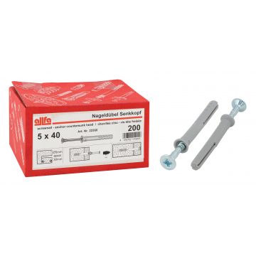 Hammer-In Fixing - Nylon 6 x 40mm