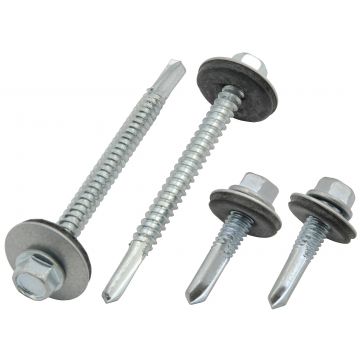 4pt Self Drill Screw Washer 5.5 x 25mm 100/box Heavy