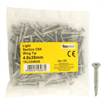 5.5 x 50mm Light Section Csk Wing Tip 100/box