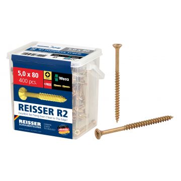 Reisser R2 comes with Wera PZ2 Bit 4.5 x 80mm 450/Tub