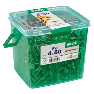 Spax Yellow Csk Tubs 4 x 40mm (800) Ft