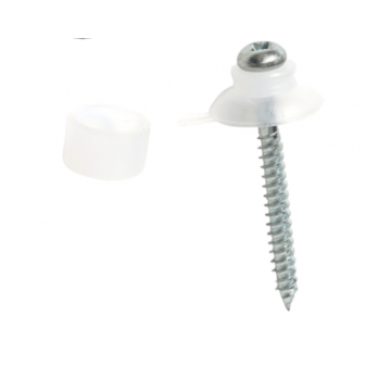 Roofing Screw Cap & Washer Clear (20)