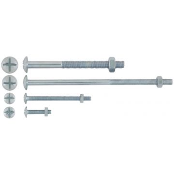 Tucks Z/P Roofing Bolts & Nuts M6 x 80mm