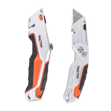 2pc Utility Knife Set 1pc Folding Utility Knife, 1pc Utility Knife