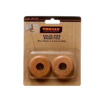 Trojan Solid Wood Radiator Pipe Covers - Split Oak - 2 Pack