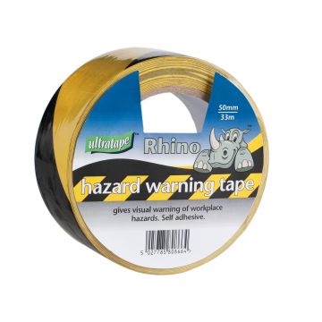 Hazard Tape Black & Yellow Ultra 50mm x 33m