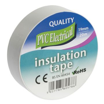 Rhino PVC Insulation Tape 19mm x 20m White