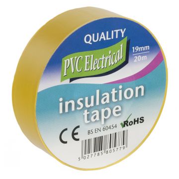 Rhino PVC Insulation Tape 19mm x 20m Yellow