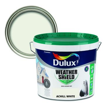 Dulux Weathershield Smooth Masonry Paint - Achill White 10L