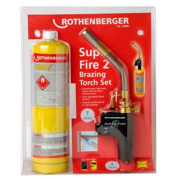 Rothenberger Superfire Torch comes with Mapp Gas