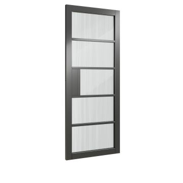 Deanta Nm31 Black Reeded Glass 80 x 32"