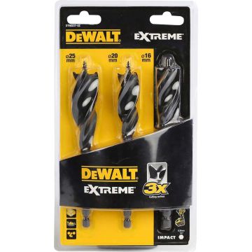 Dewalt Extreme Z Tri Flute Feed Set - 3 Pieces