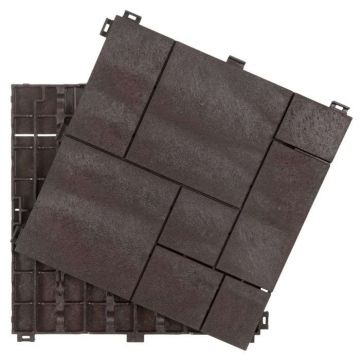 MultyHome Mosaic Deck Tiles 30 x 30cm – Coffee (Pack of 6)