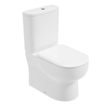 Via Fully Shrouded Closed Coupled Rimless Pan & Soft Close Seat - CISTERN NOT INCLUDED