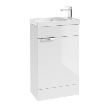 Stockholm Floor Standing Cloakroom Gloss White Unit