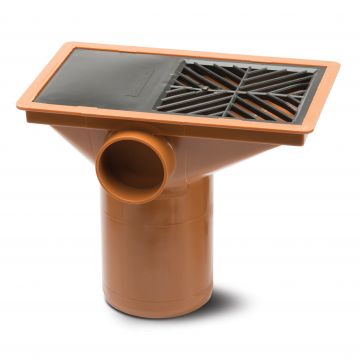 Rectangular Gully Hopper & Grid