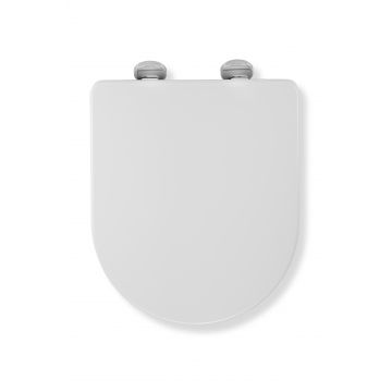 Croydex Eyre D Shaped Soft Close Toilet Seat comes with Flexi Fix Quick Release Hinges