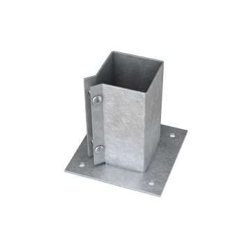 Galvanised Bolt Down Post Shoe Twin Bolt 2/pack 100 x 100mm