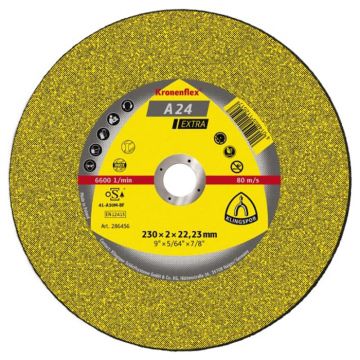 9" Metal Cutting Disc A24e D/C 230 x 22