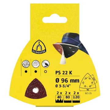 Ps22k Paper Self Fastening Discs 96mm G80 6 Hole