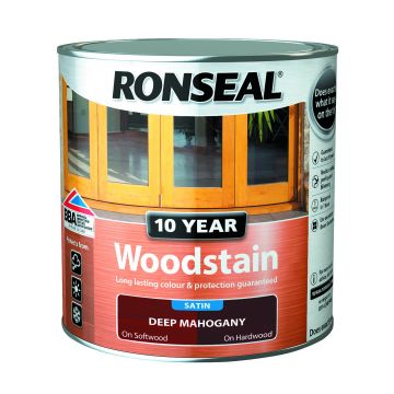 Ronseal 10 Year Woodstain 750ml Deep Mahogany