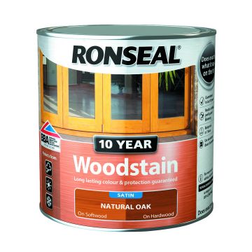 Ronseal 10 Year Woodstain 750ml Natural Oak