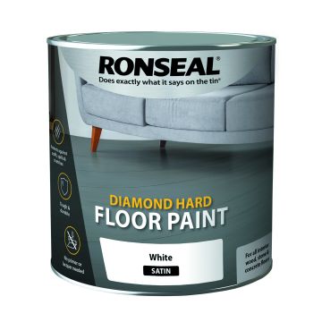 Ronseal Diamond Hard Floor Paint - White - 2.5 Litres