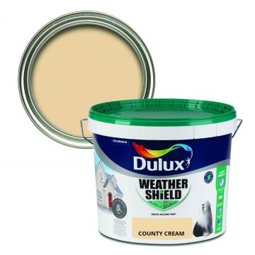 Dulux Weathershield Smooth Masonry Paint - County Cream 10L