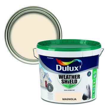 Dulux Weathershield Smooth Masonry Paint -Magnolia 10L