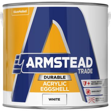 Armstead Trade Acrylic Eggshell White 10l