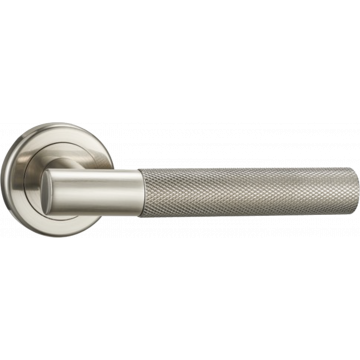 Ashfield & Co Kinsale Knurled Door Lever Satin Nickel