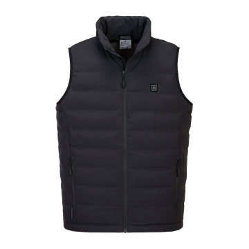 Portwest Ultrasonic Heated Tunnel Bodywarmer Gilet – Black, Medium