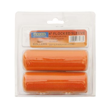 Dosco 4" Flocked Roller Sleeve Twin Pack