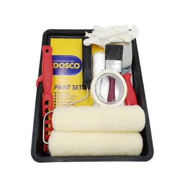 Dosco 11 Piece Decor Paint Set Kit - 9"Frame Sleeve Tray 