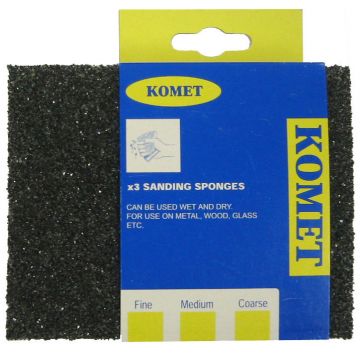 Keypoint Komet Sanding Sponge G36 W75394 - 98mm x 123mm x 12.5mm - Pack of 3