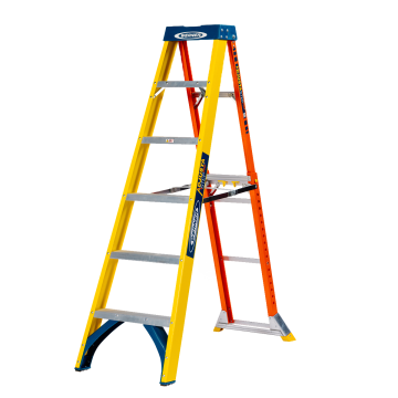 Werner AdjustaStep Pro Fibreglass Stepladder – 6 Tread