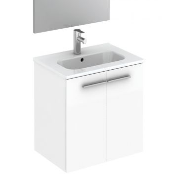 Paris 500 2 Door Gloss White Vanity Pack comes with Mirror