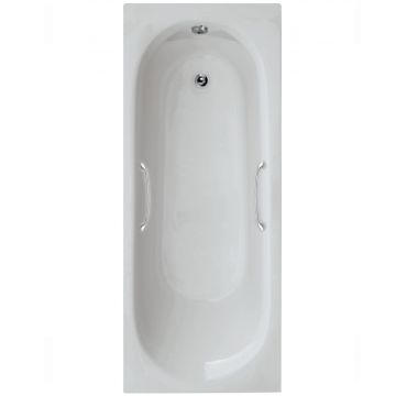 Lotus 1700 x 700 T/G Single End Bath comes with Chrome Grips