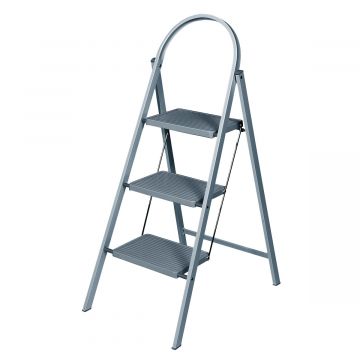 Werner 3 Tread Grey Stepstool
