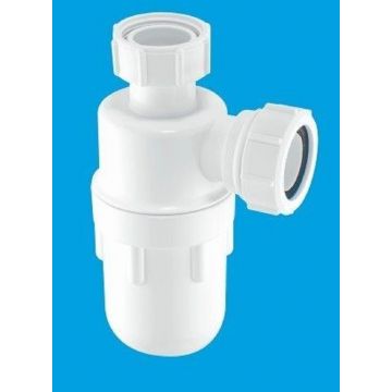1.25 Swhite Plastic Resealing Bottle Trap