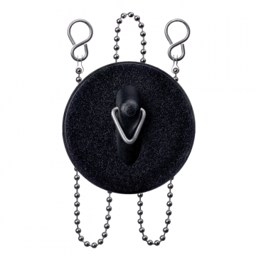 Plumb Centre PVC Bath Plug & Chain Set - Black
