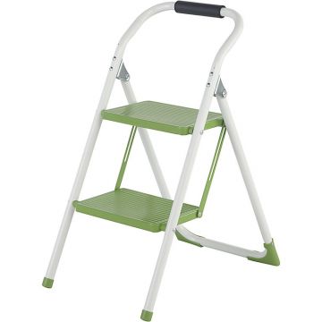 Werner Steel Step Stool 2 Tread Green