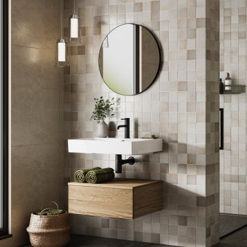 Trim Round 60cm Frame Mirror Black