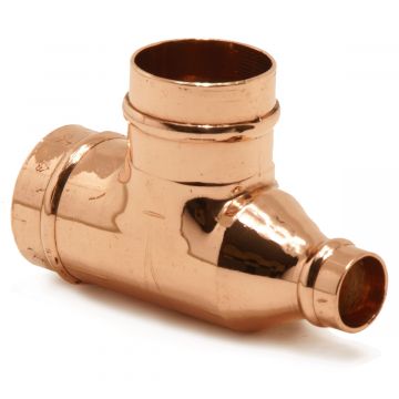 Solder Ring Reducer Tee 3/4 x 1/2 x 3/4"
