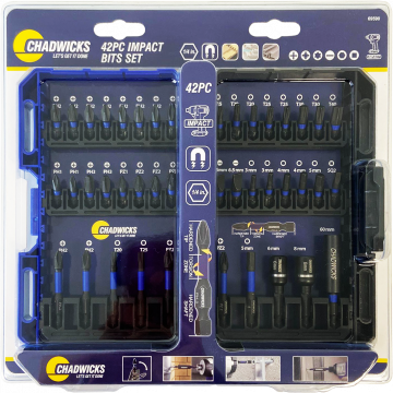 42 Piece Impact Drill Bit Set With Impact Bits