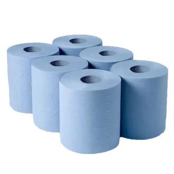 Centre Pull Rolls - Blue 8" x 140m 6/pack